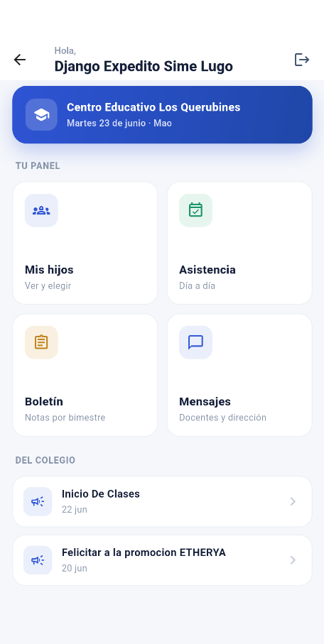 Panel de la familia