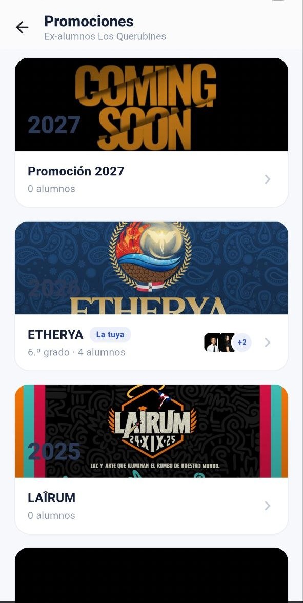 Pantalla de ex-alumnos